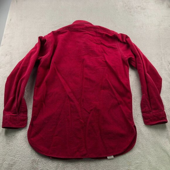L.L. Bean Mens Dess Shirt Size 15.5 Neck M Tall Chamois Cloth Red Long Sleeve - Picture 13 of 13